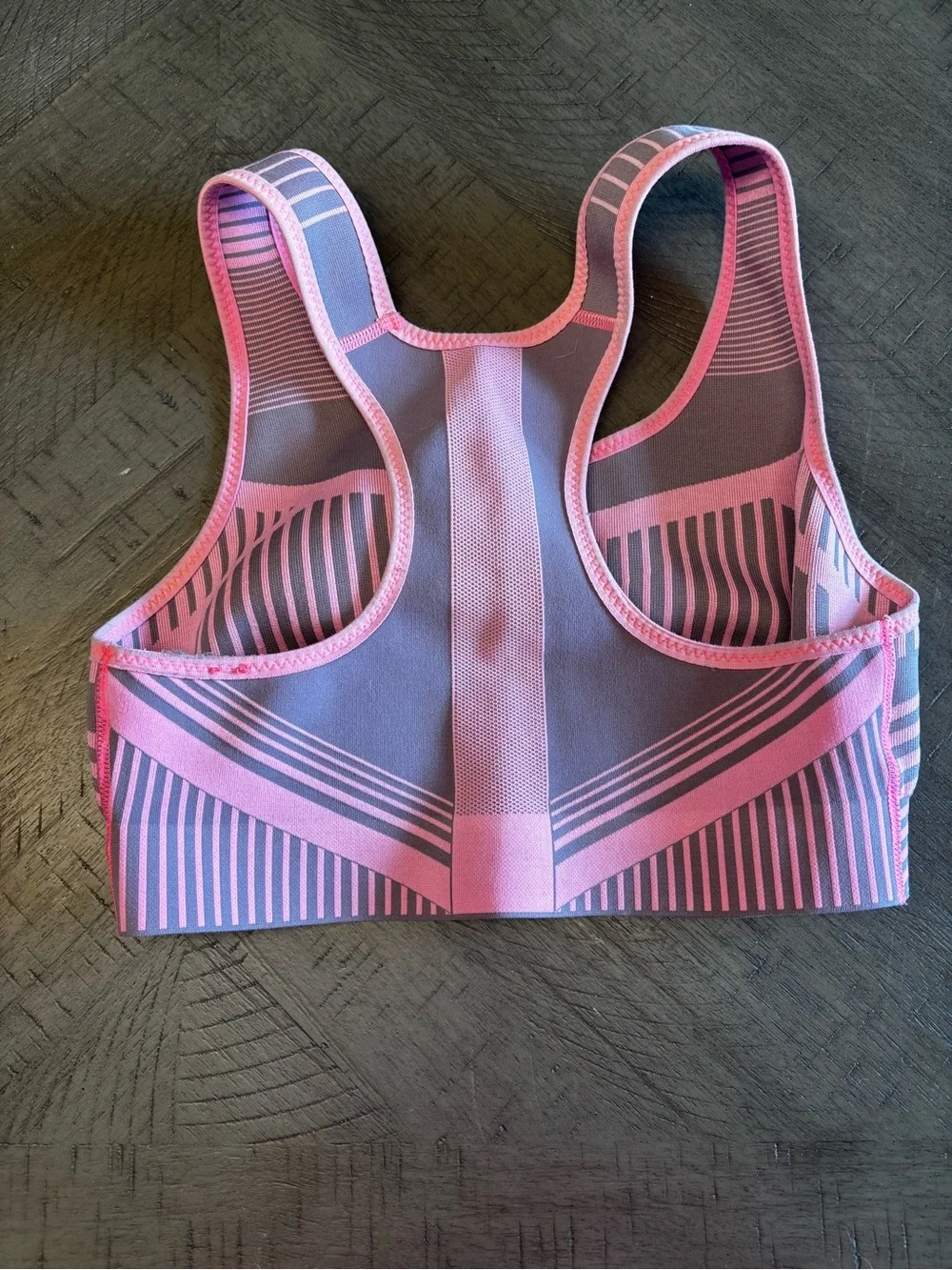 Nike Pink and Gray high-Impact Sports Bra